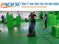MÁY LAU SÀN CÔNG NGHIỆP PACIFIC DÙNG VỆ SINH LÀM SẠCH NHÀ XƯỞNG CHẾ BIẾN HẠT ĐIỀU TẠI BÌNH PHƯỚC